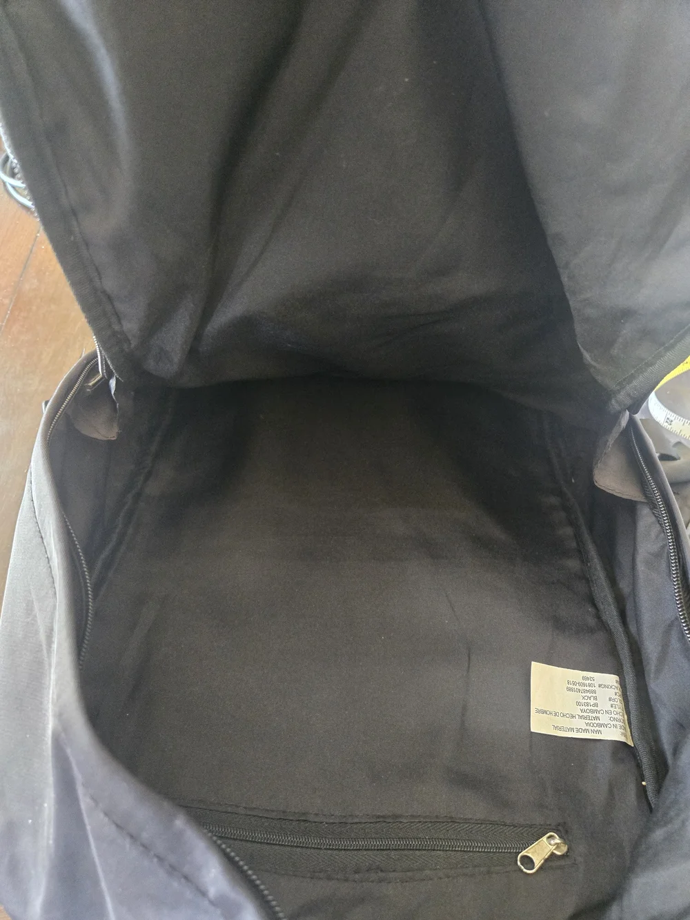 Minimalist Black Women's Backpack with Front Zip Pocket